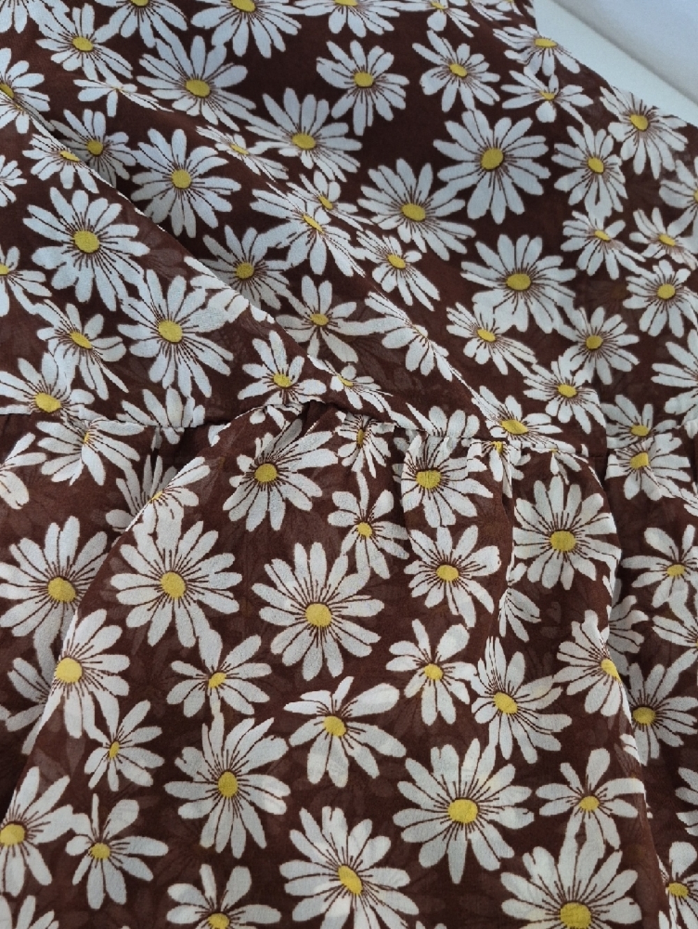 H & M DIVIDED Brown Daisy Print Maxi Sundress - Picture 5 of 5